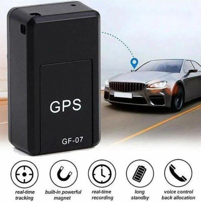 "Mini traceur GPS magnétique compact, noir, pour suivi discret des objets avec connectivité mondiale."