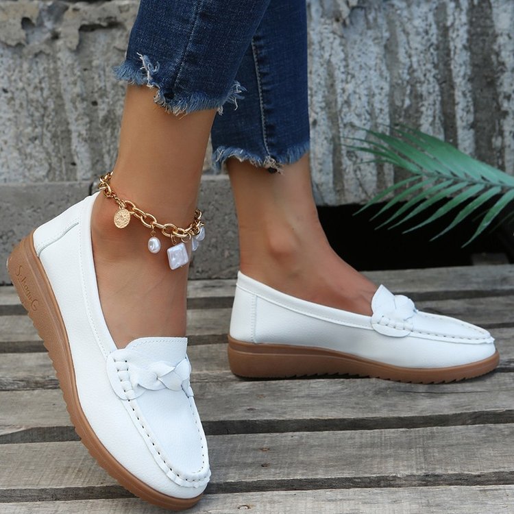 "Mocassins femme élégants slip-on avec nœud, confortables, semelle antidérapante, design chic, chaussures pour toutes occasio