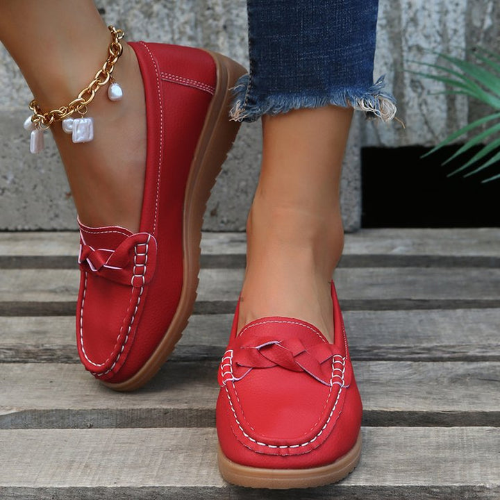 "Mocassins femme élégants slip-on avec nœud, confortables, semelle antidérapante, design chic, chaussures pour toutes occasio