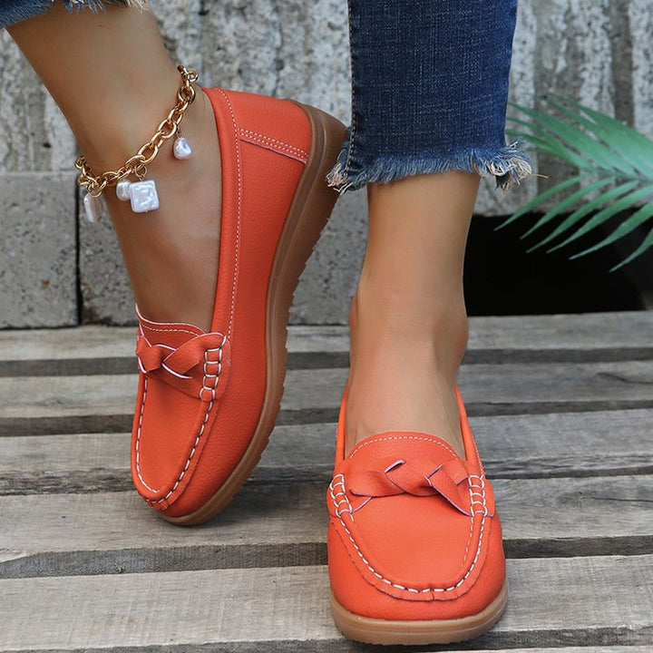 "Mocassins femme élégants slip-on avec nœud, confortables, semelle antidérapante, design chic, chaussures pour toutes occasio