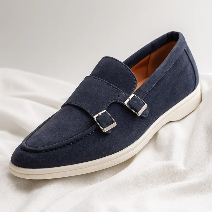 Chaussures mocassins homme confortables. Double boucle latérale, idéales pour tenue formelle et affaires.