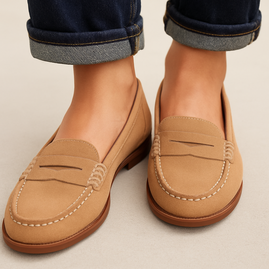 Mocassins élégants pour femmes en cuir, confortables et décontractés, parfaits pour le quotidien et le travail.