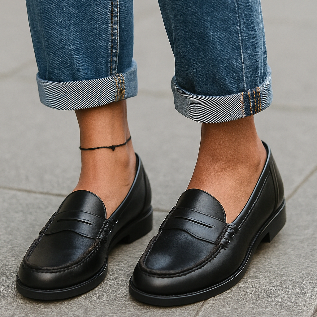 Mocassins confortables pour femmes avec talon bas, design raffiné, parfaits pour un look élégant et décontracté.