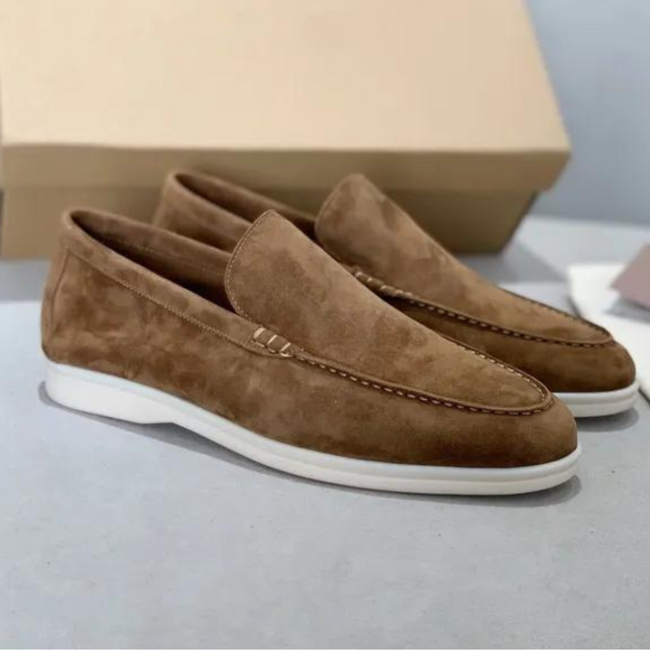 Semelle antidérapante de mocassins hommes, chaussures confortables et sécurisées, style décontracté chic.