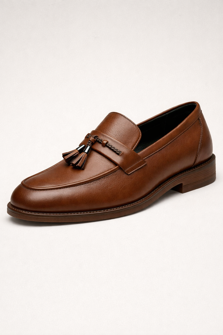 Chaussures mocassins hommes élégants avec glands, parfaits pour un style décontracté chic ou habillé, confortables.