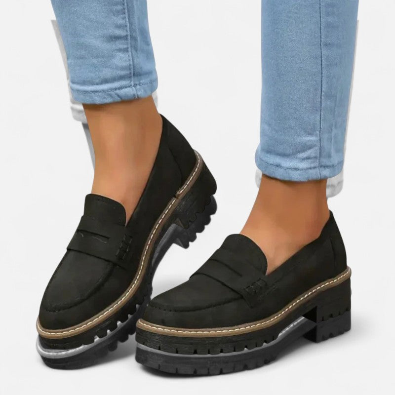 Mocassins orthopédiques femme, élégants, semelle antidérapante, confortables, soutien orthopédique, intérieur rembourré.