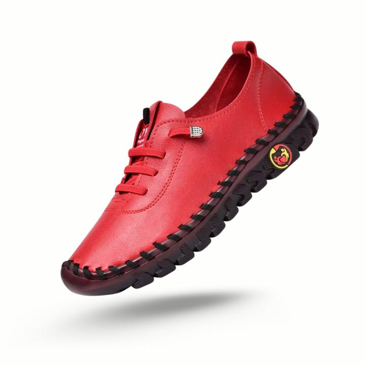 Mocassins orthopédiques UltraConfort pour femme, style épuré, confort optimal, design intemporel en noir et marron.