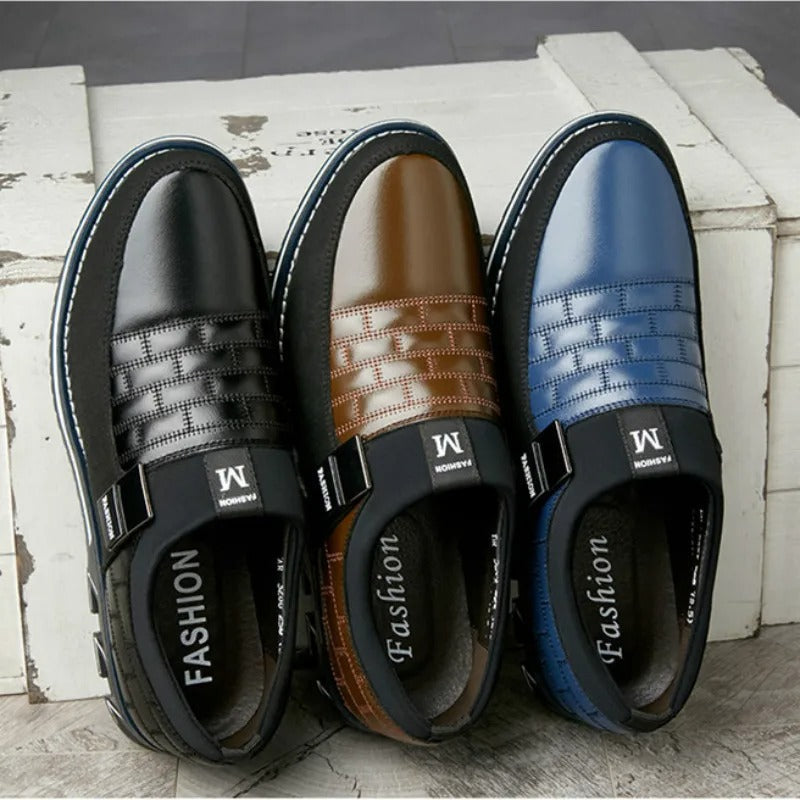 Chaussures mocassins hommes, Oxford décontracté, cuir souple, idéales pour le quotidien.