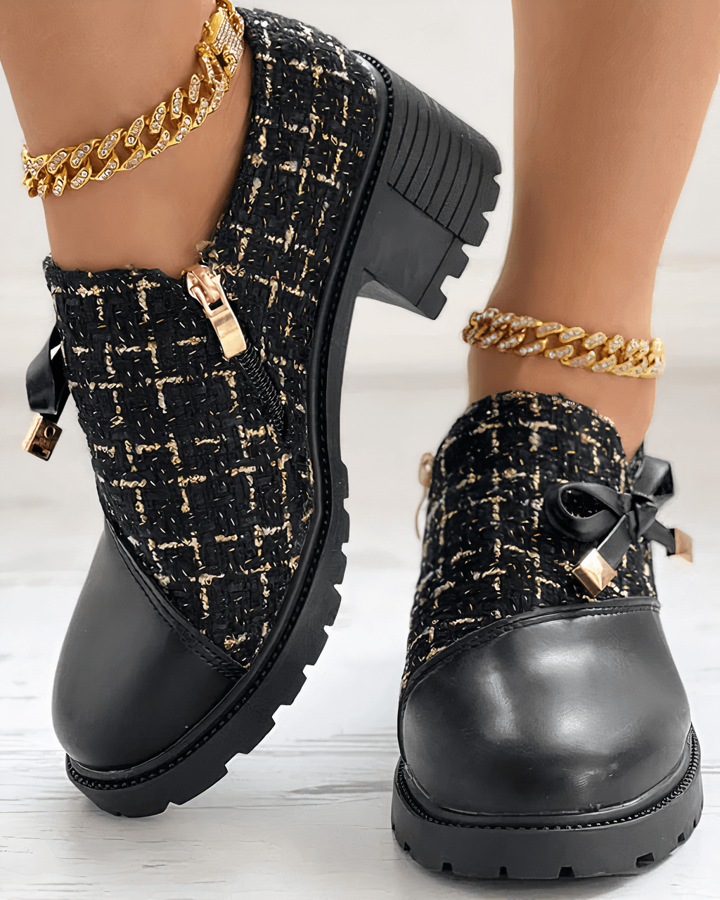Mocassins chic à talon bloc pour femmes. Idéaux pour printemps et été. Confort élégant, parfait pour le bureau.