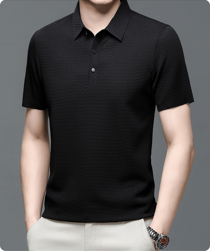Chemise polo décontractée pour homme, inspiration italienne, tissu frais, parfait pour le confort d'été.