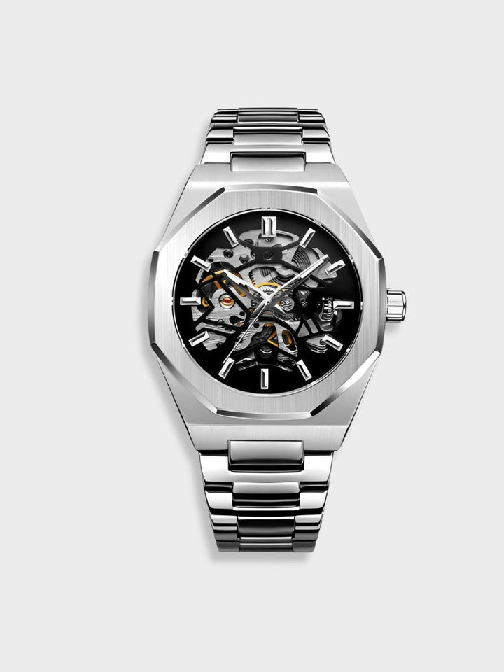 Montre chronographe cuir élégante, cadran multiple, bracelet cuir premium. Accessoire féminin.