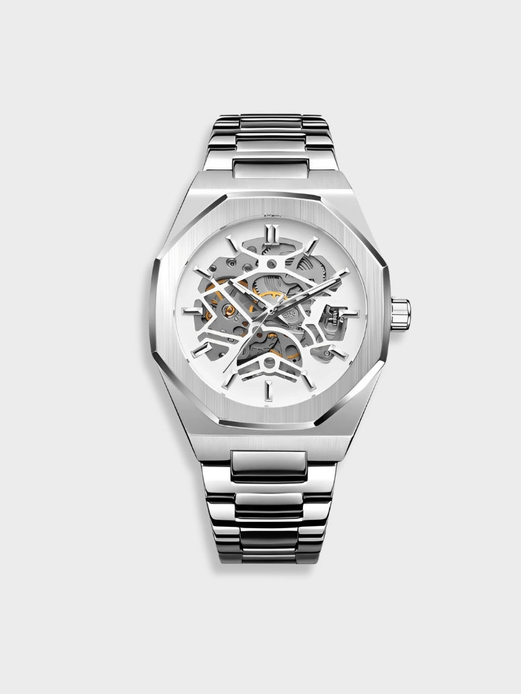 Montre chronographe cuir élégante, cadran multiple, bracelet cuir premium. Accessoire féminin.
