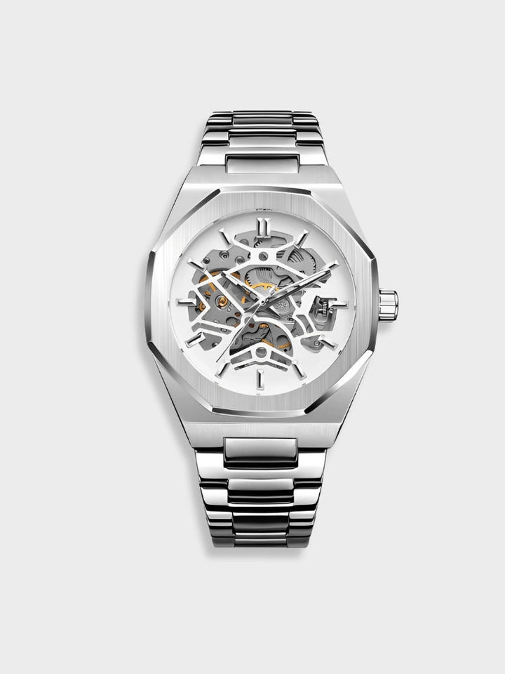 Montre chronographe cuir élégante, cadran multiple, bracelet cuir premium. Accessoire féminin.