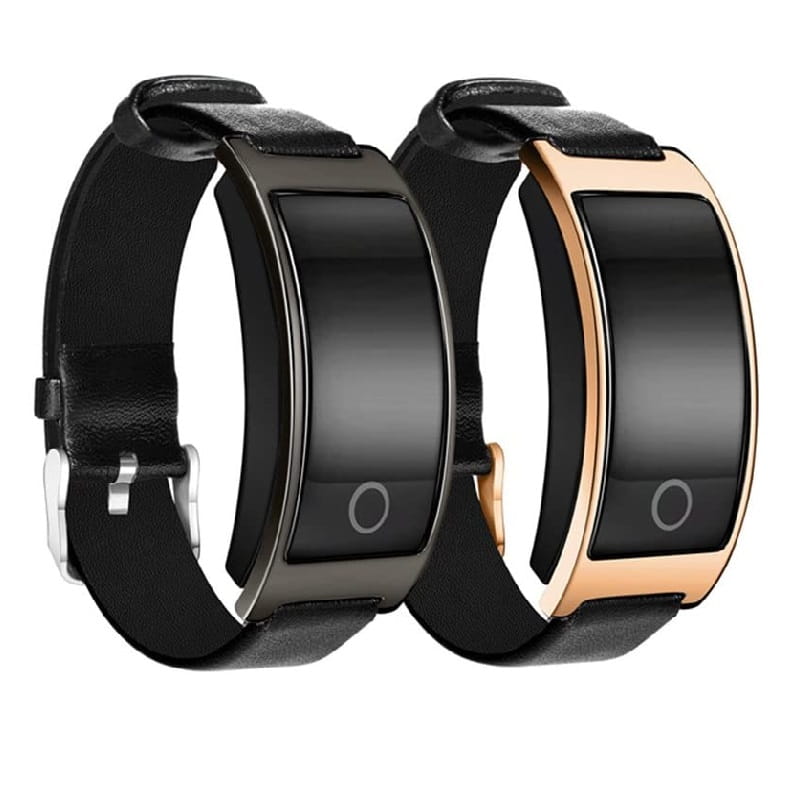 Montre connectée élégante : suivi fréquence cardiaque et pression artérielle.  Design moderne, bracelet coloré.