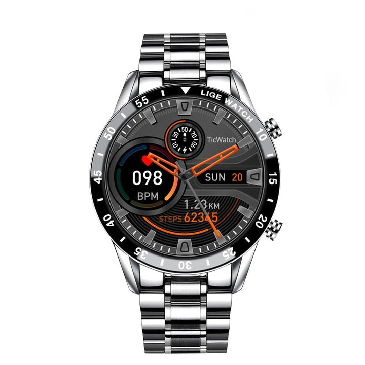 Montre connectée luxe : écran AMOLED, appels 4G, suivi fitness, design élégant.