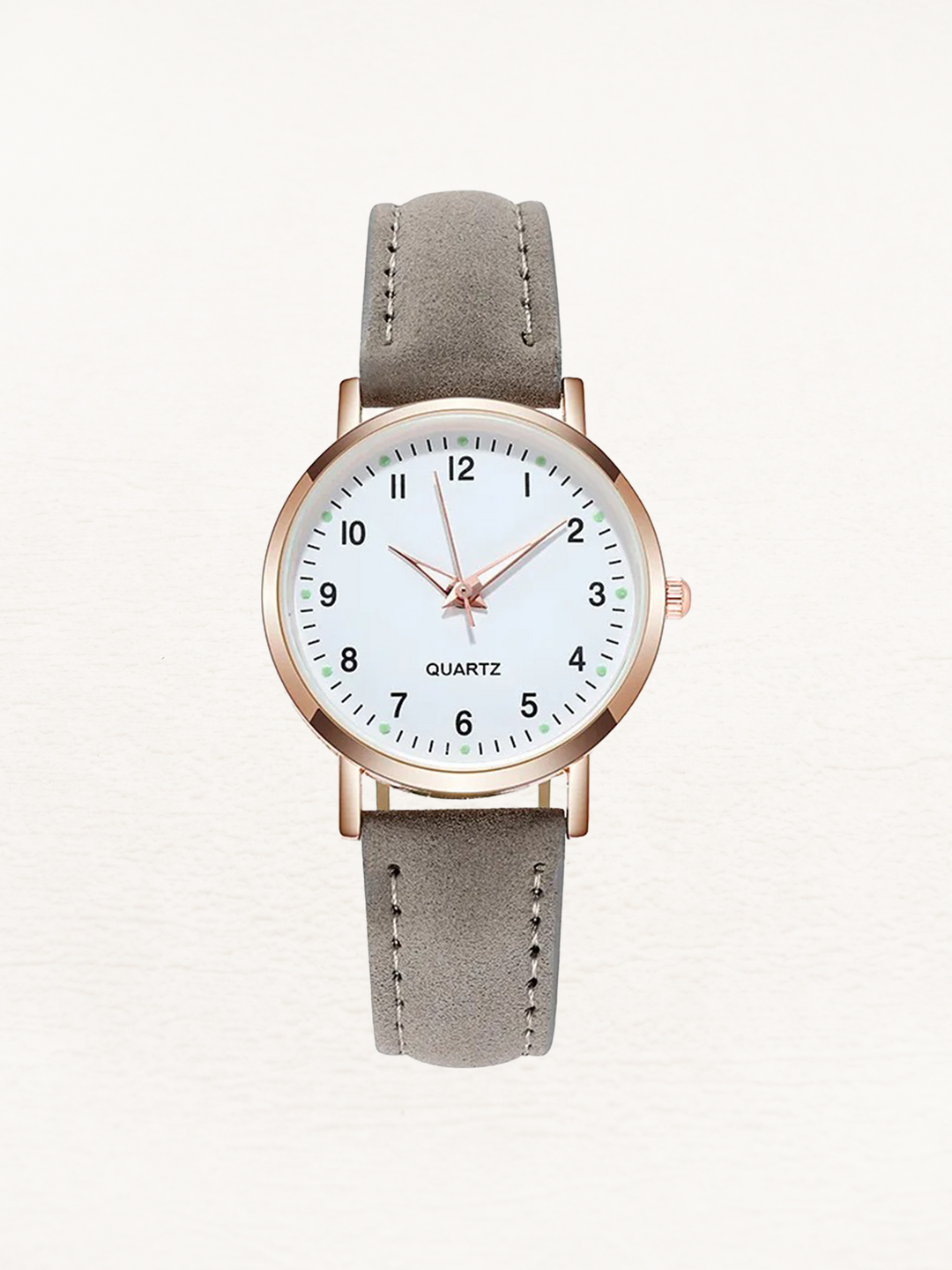 Cadeau idéal: montre femme élégante en cuir et or rose, mouvement quartz. Un accessoire de luxe discret.