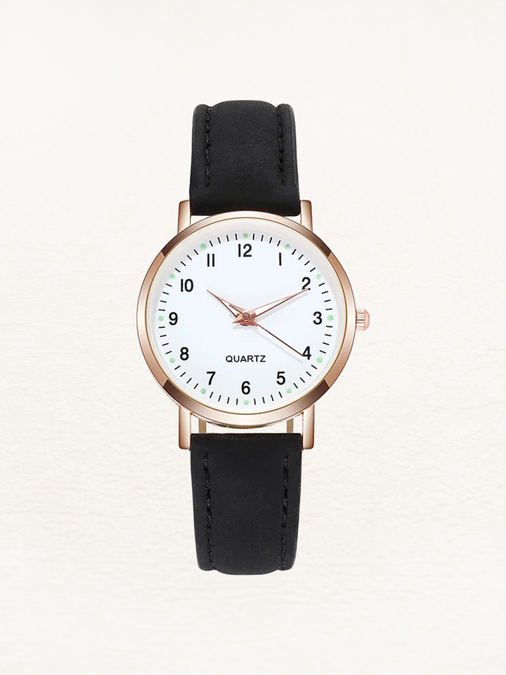 Superbe montre femme en cuir, or rose et quartz. L'accessoire mode qui sublime votre style au quotidien.