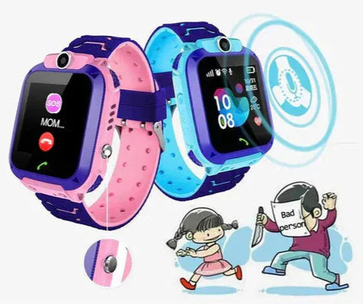 "Montre GPS enfant avec suivi en temps réel, design coloré et bouton SOS pour sécurité optimale. Étanche et résistante."