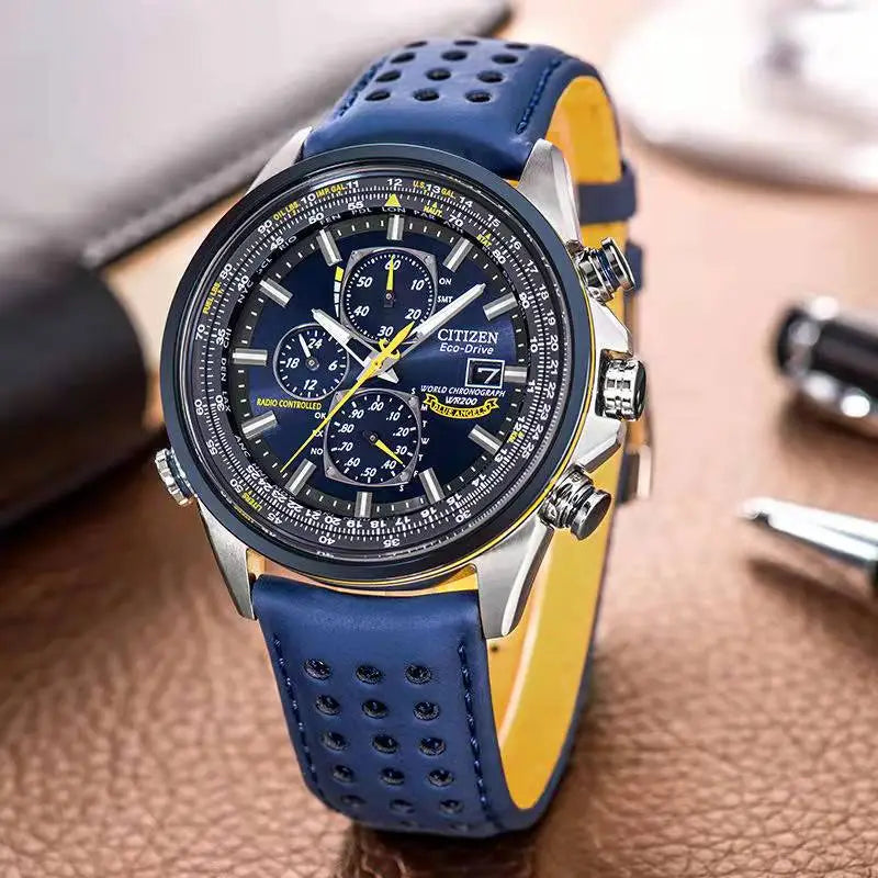 "Montre homme luxe à quartz, acier inoxydable, cadran lumineux, étanche, style moderne, idéale bureau et weekend."