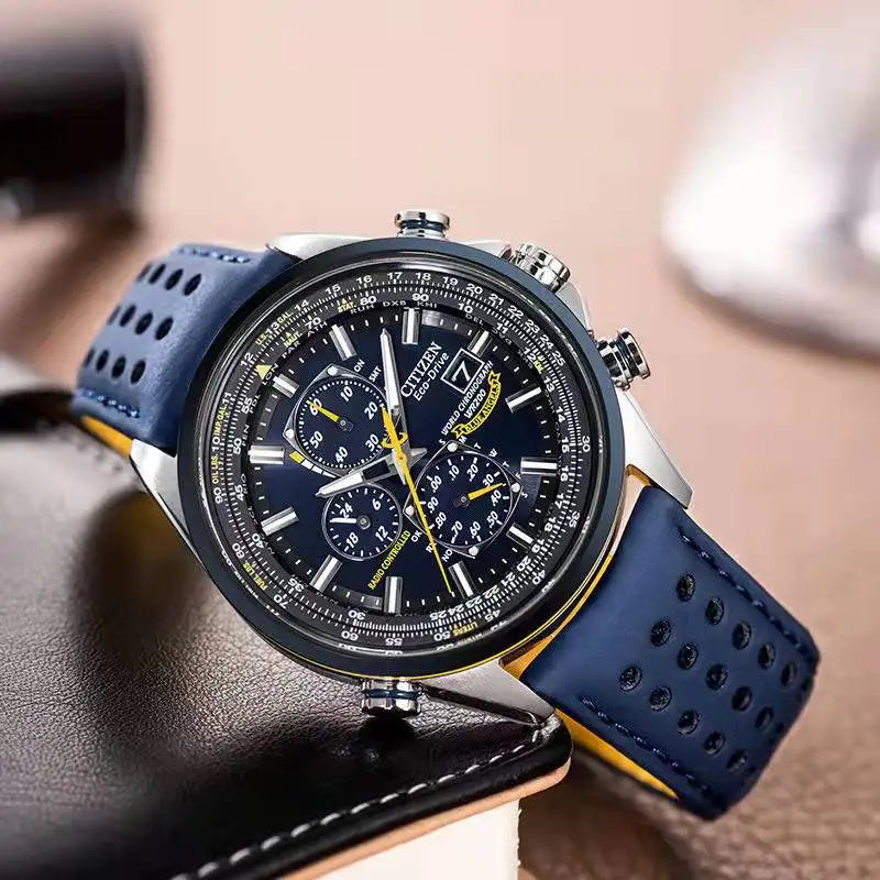 "Montre homme luxe à quartz, acier inoxydable, cadran lumineux, étanche, style moderne, idéale bureau et weekend."
