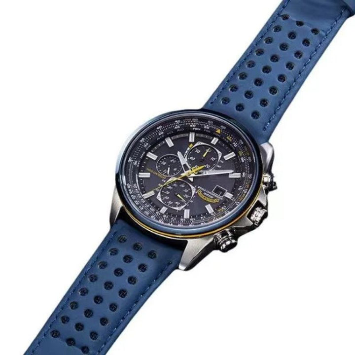 "Montre homme luxe à quartz, acier inoxydable, cadran lumineux, étanche, style moderne, idéale bureau et weekend."