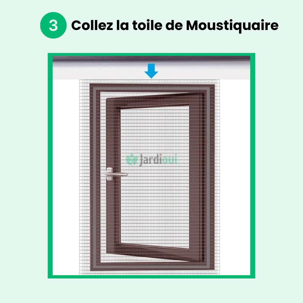 Moustiquaire magnétique sur-mesure, installation facile. Protection anti-moustiques efficace.  Maille fine, design élégant.