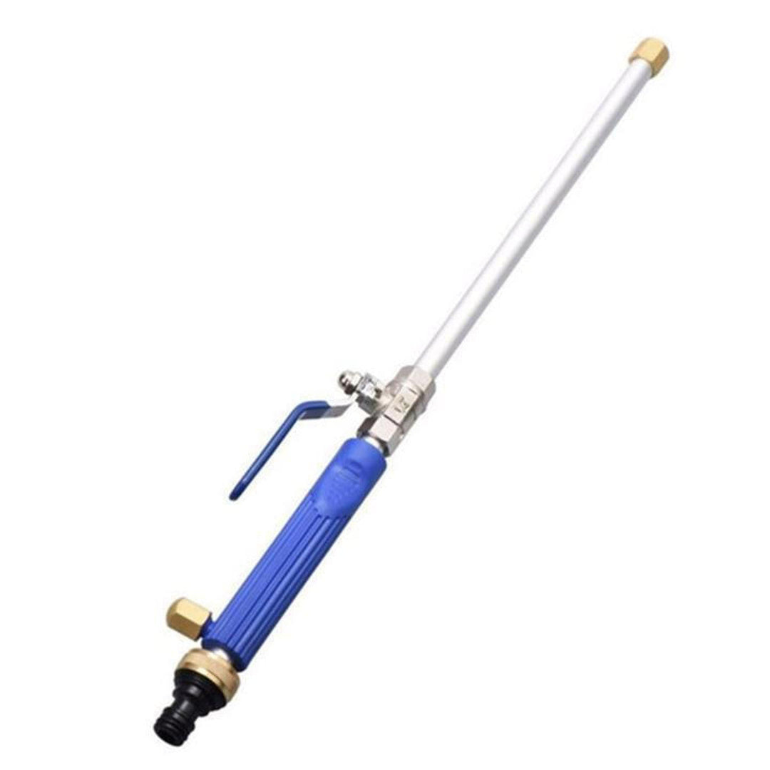 Nettoyeur haute pression bleu avec jet puissant, idéal pour nettoyer saletés tenaces sur bois, brique et béton.