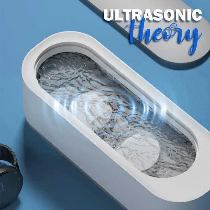 "Nettoyeur ultrason moderne avec réservoir transparent et boutons faciles, idéal pour nettoyage délicat sans produits chimiqu
