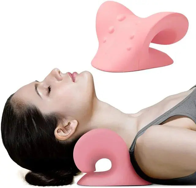 Oreiller cervical ergonomique forme C.  Soutien optimal du cou et de la nuque.  Confort et alignement parfait de la colonne v
