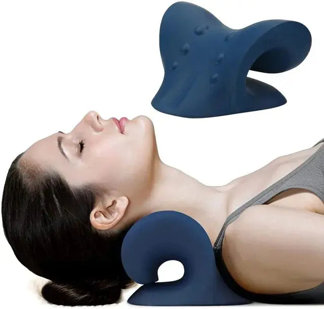 Oreiller cervical ergonomique forme C.  Soutien optimal du cou et de la nuque.  Confort et alignement parfait de la colonne v