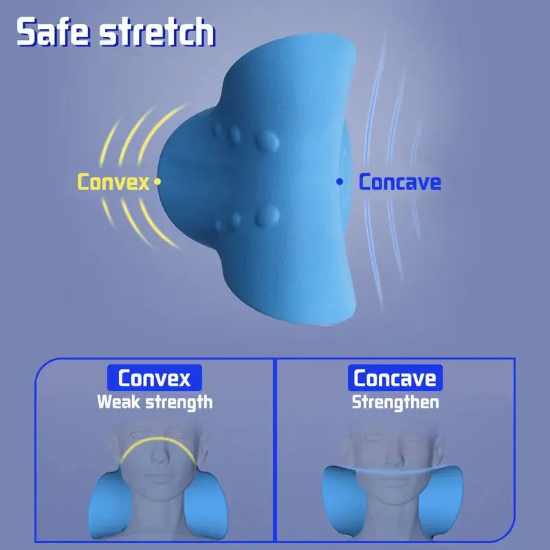 Oreiller cervical ergonomique forme C.  Soutien optimal du cou et de la nuque.  Confort et alignement parfait de la colonne v