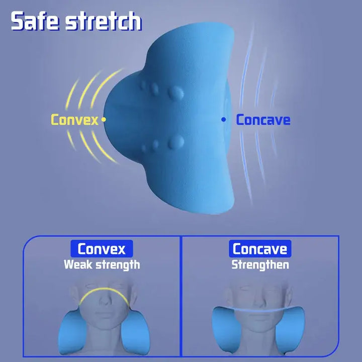 Oreiller cervical ergonomique forme C.  Soutien optimal du cou et de la nuque.  Confort et alignement parfait de la colonne v