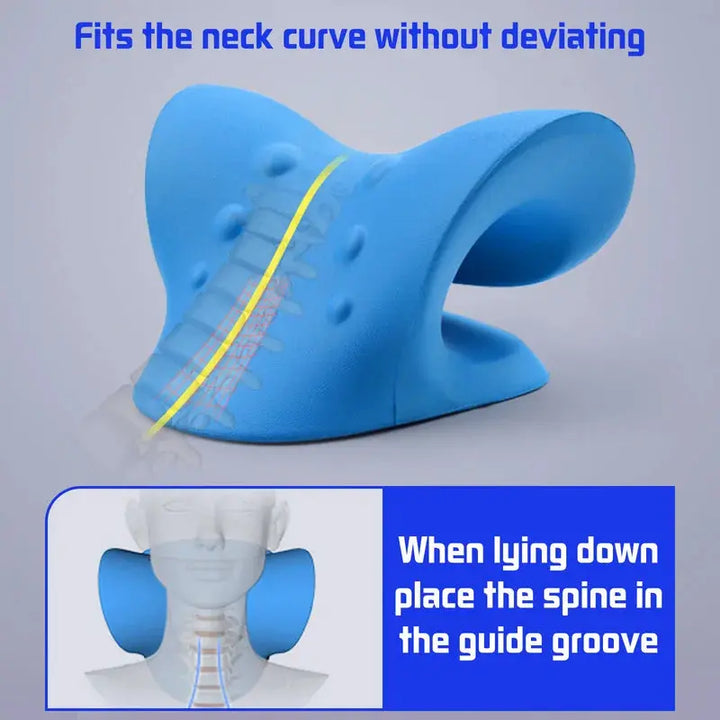 Oreiller cervical ergonomique forme C.  Soutien optimal du cou et de la nuque.  Confort et alignement parfait de la colonne v