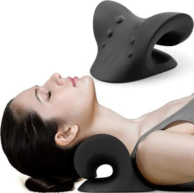 Oreiller cervical ergonomique forme C.  Soutien optimal du cou et de la nuque.  Confort et alignement parfait de la colonne v