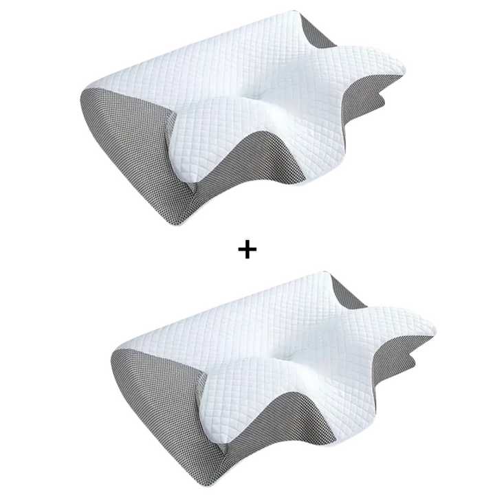 Oreiller cervical ergonomique. Mousse mémoire de forme. Soutien optimal du cou et de la tête. Sommeil réparateur.