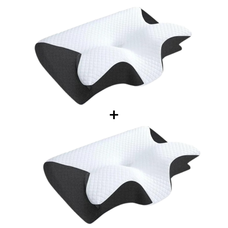 Oreiller cervical ergonomique. Mousse mémoire de forme. Soutien optimal du cou et de la tête. Sommeil réparateur.