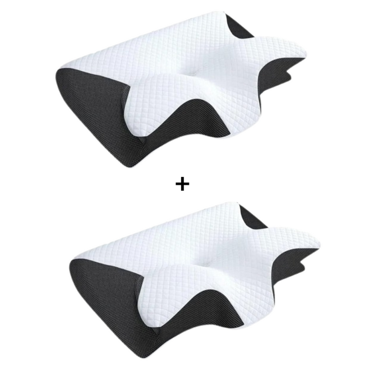 Oreiller cervical ergonomique. Mousse mémoire de forme. Soutien optimal du cou et de la tête. Sommeil réparateur.