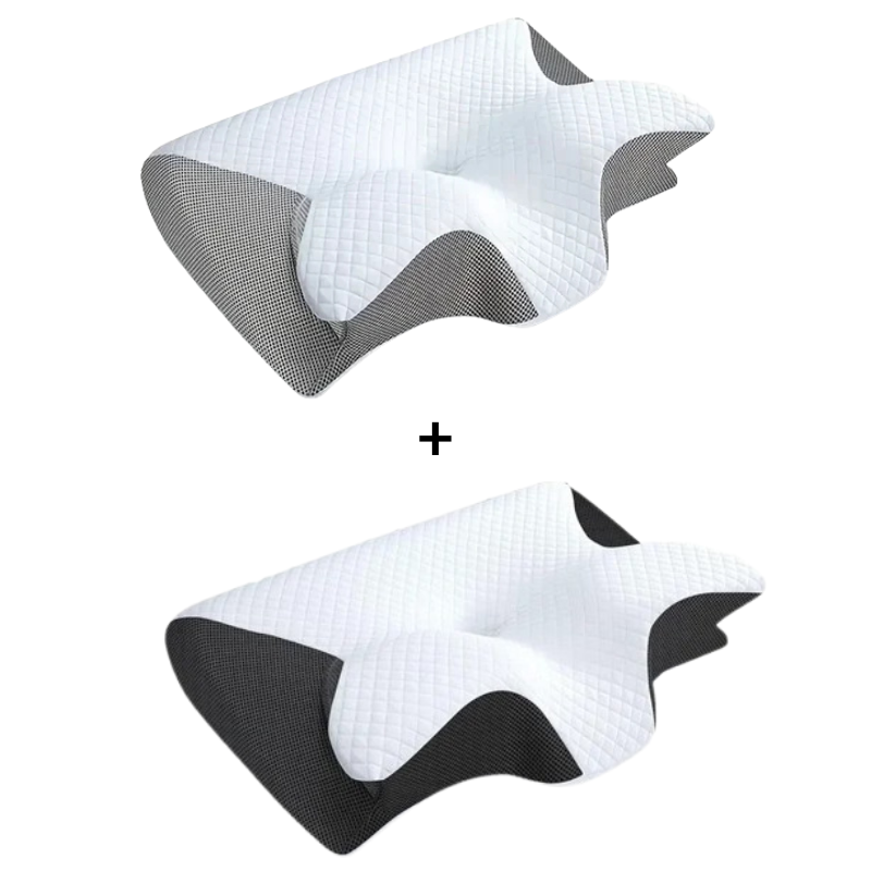 Oreiller cervical ergonomique. Mousse mémoire de forme. Soutien optimal du cou et de la tête. Sommeil réparateur.