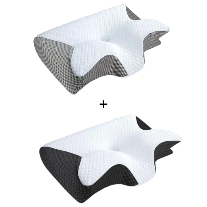 Oreiller cervical ergonomique. Mousse mémoire de forme. Soutien optimal du cou et de la tête. Sommeil réparateur.