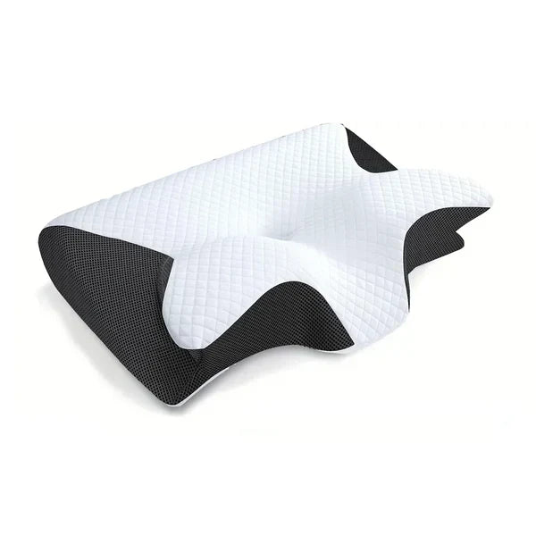 Oreiller cervical ergonomique. Mousse mémoire de forme. Soutien optimal du cou et de la tête. Sommeil réparateur.