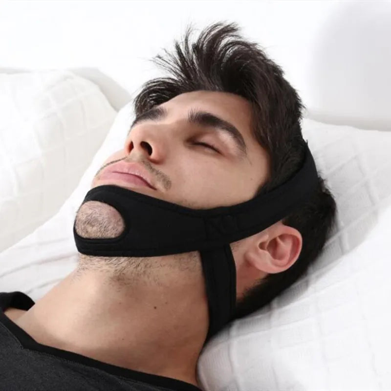 Orthèse anti-ronflement ergonomique bleue, conçue pour le confort et la réduction du bruit nocturne. Solution apnée du sommei