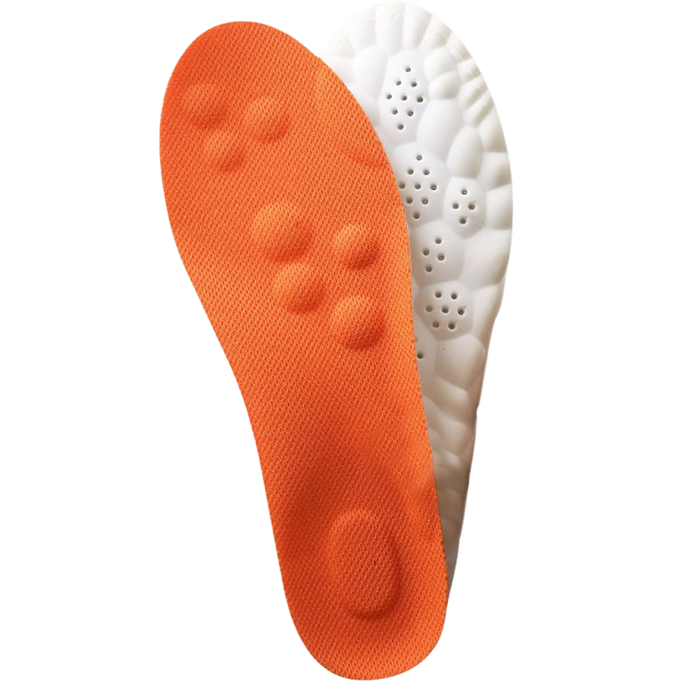 Semelles orthopédiques à mémoire de forme -Orange - Ozerty