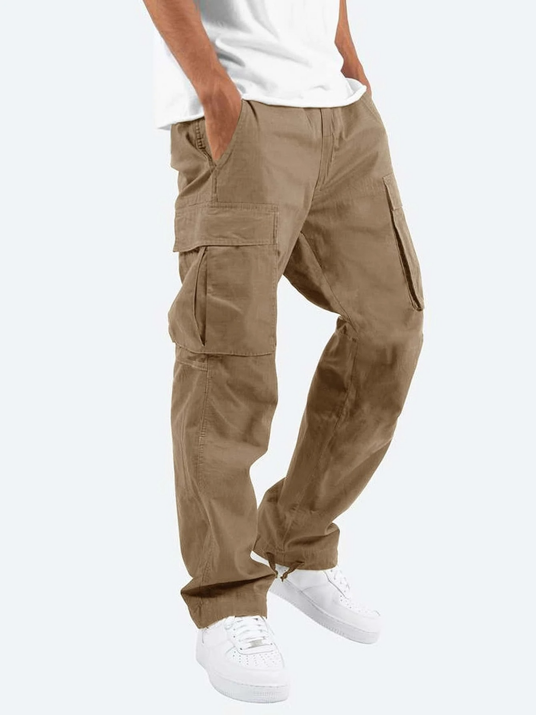 Pantalon cargo homme, coupe moderne, tissu doux, multiples poches.  Confort et style.
