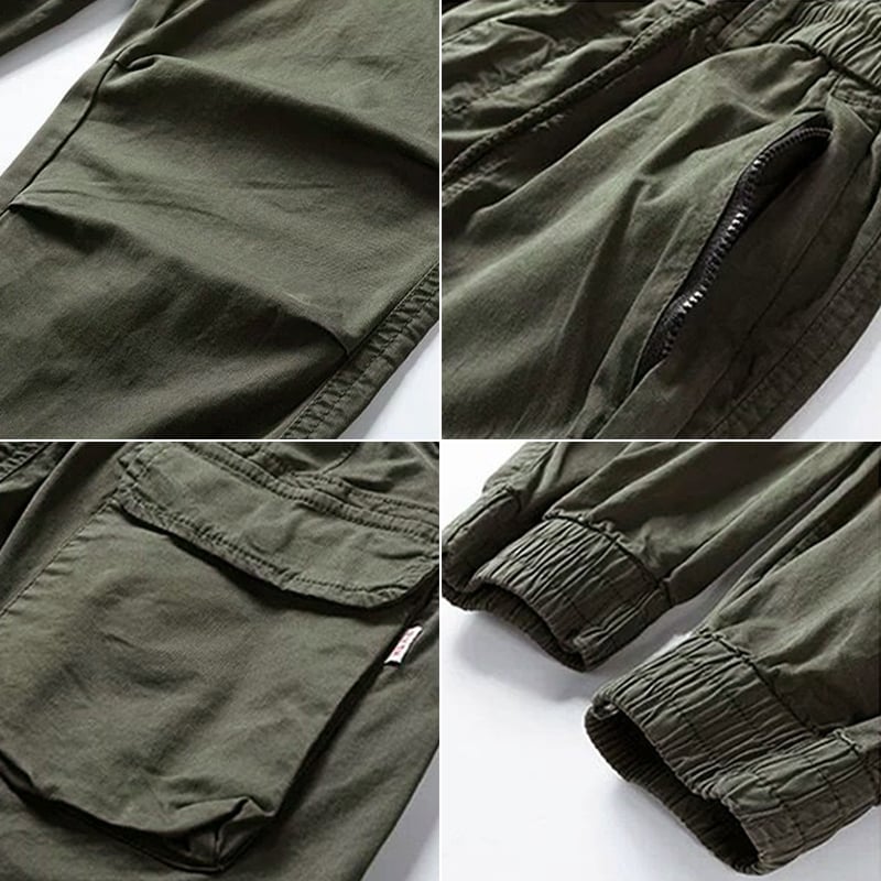 Pantalon cargo homme stretch, coupe moderne, poches multiples. Confort et style pour un look décontracté.