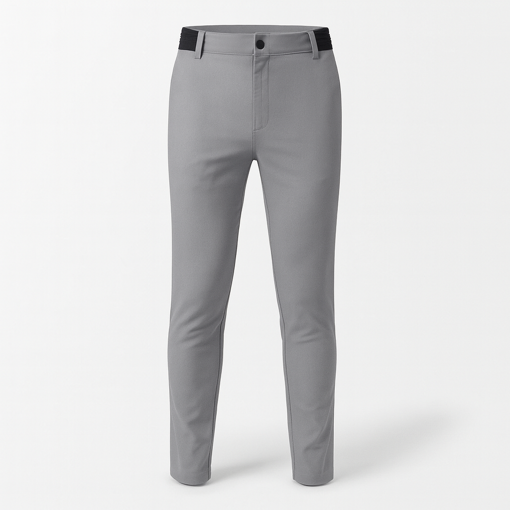 Pantalon chino stretch actif pour homme, coupe slim élégante, couleur unie, confort optimal, style décontracté mode.