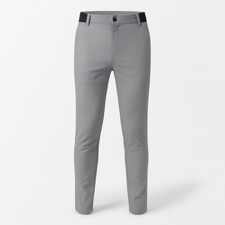 Pantalon chino stretch actif pour homme, coupe slim élégante, couleur unie, confort optimal, style décontracté mode.