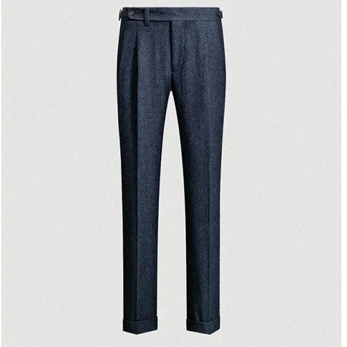 "Pantalon de travail homme slim fit gris avec ceinture, ajusté et élégant, idéal pour milieux professionnels et formels."