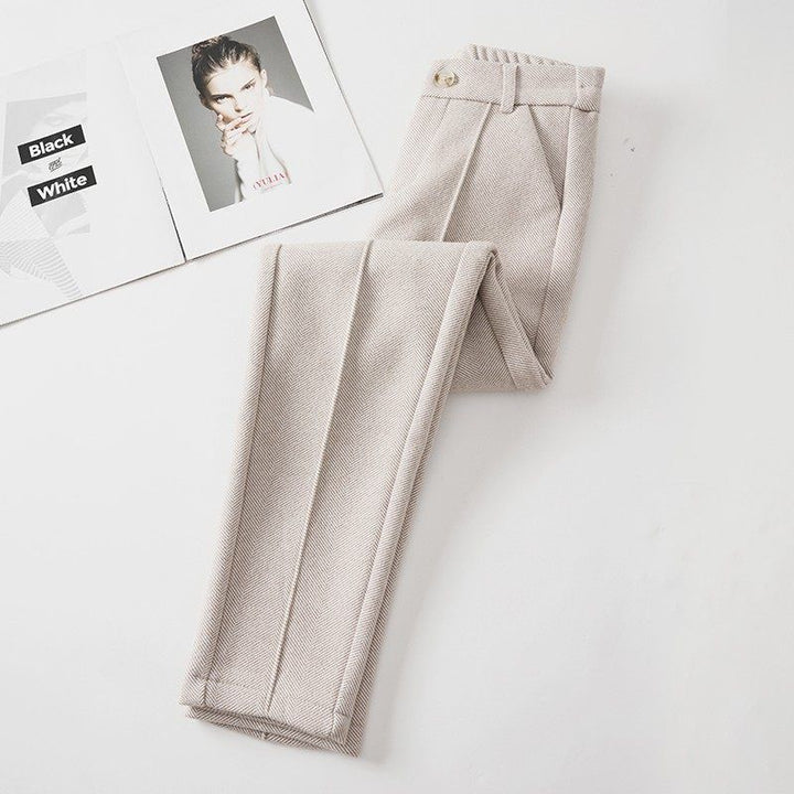 Mode femme: Pantalon fuselé décontracté et chic, chaud, parfait pour l'hiver. Confort optimal.