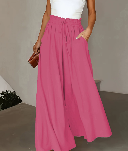 Pantalon ample femme pour un style chic et relax, tissu doux, coupe moderne, parfait pour le quotidien.
