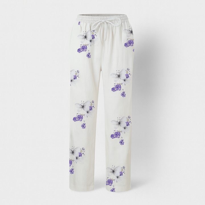 Pantalon femme en coton et lin ultra respirant et confortable, un style élégant et décontracté d'été.